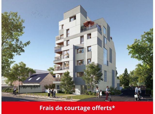 Investissement locatif en Ille et Vilaine 35 : programme immobilier neuf pour investir Le Flow  Rennes