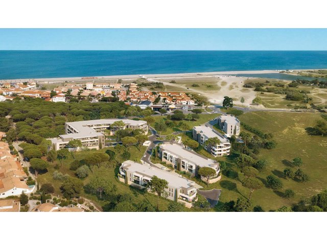 Investissement locatif en Languedoc-Roussillon : programme immobilier neuf pour investir Les Voiles d'Or à 400m de la Plage  Le Barcares