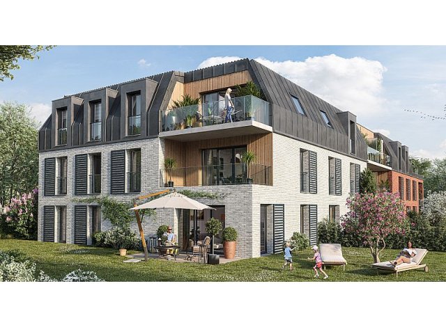 Investissement locatif  La-Madeleine : programme immobilier neuf pour investir Les Jardins de la Reine  Marcq-en-Baroeul